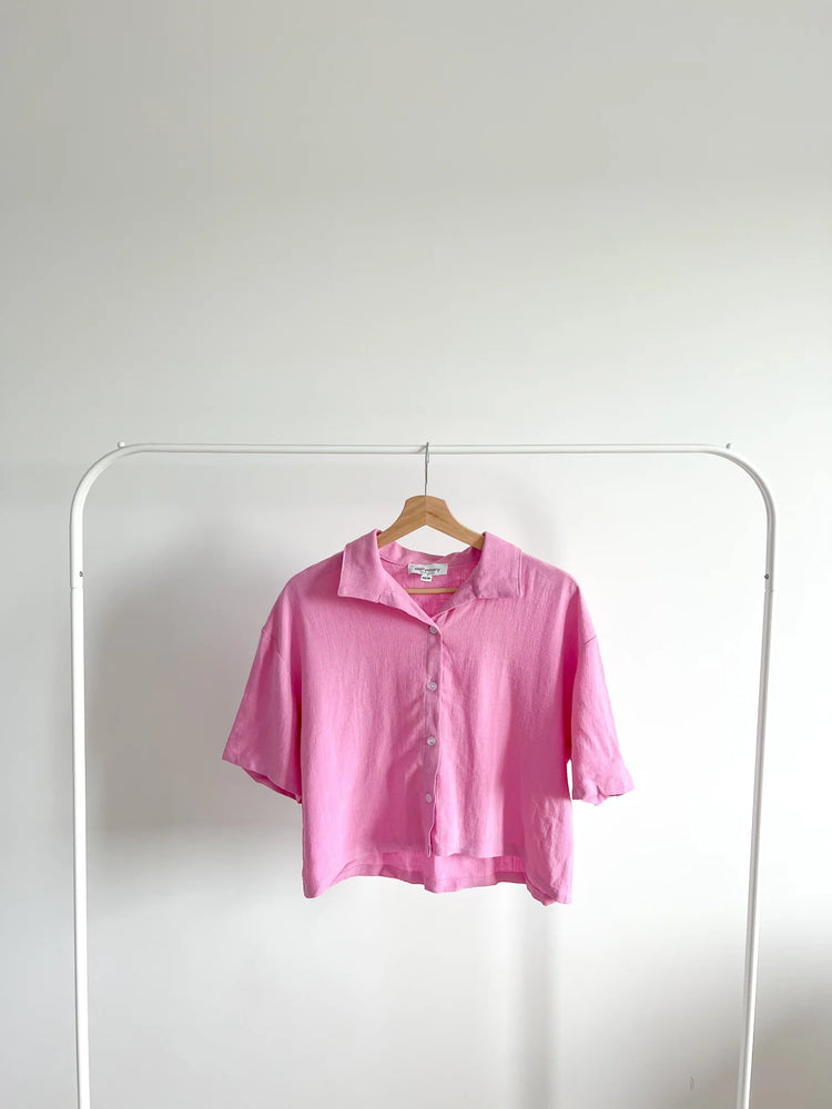 Button-down Lightweight Pink Top