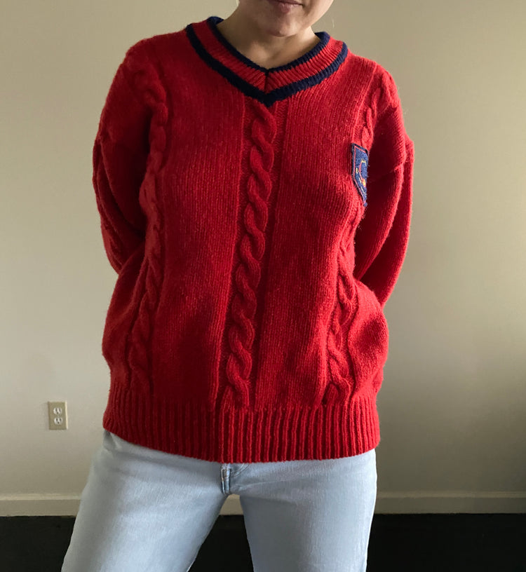 Red Wool U.S. Polo Association Sweater