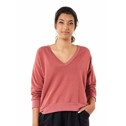Duffield Design Tennis Sweater Pink Clay