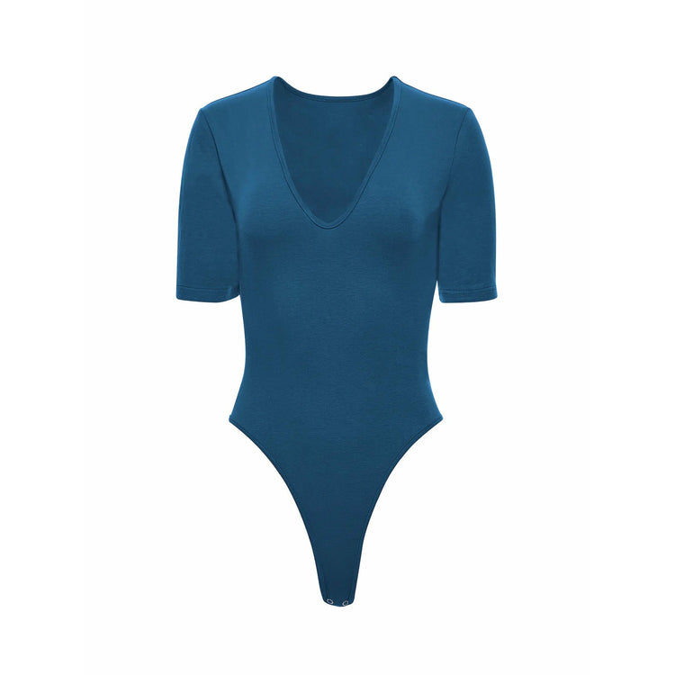 Hilary MacMillan Short Sleeve Bodysuit Blue