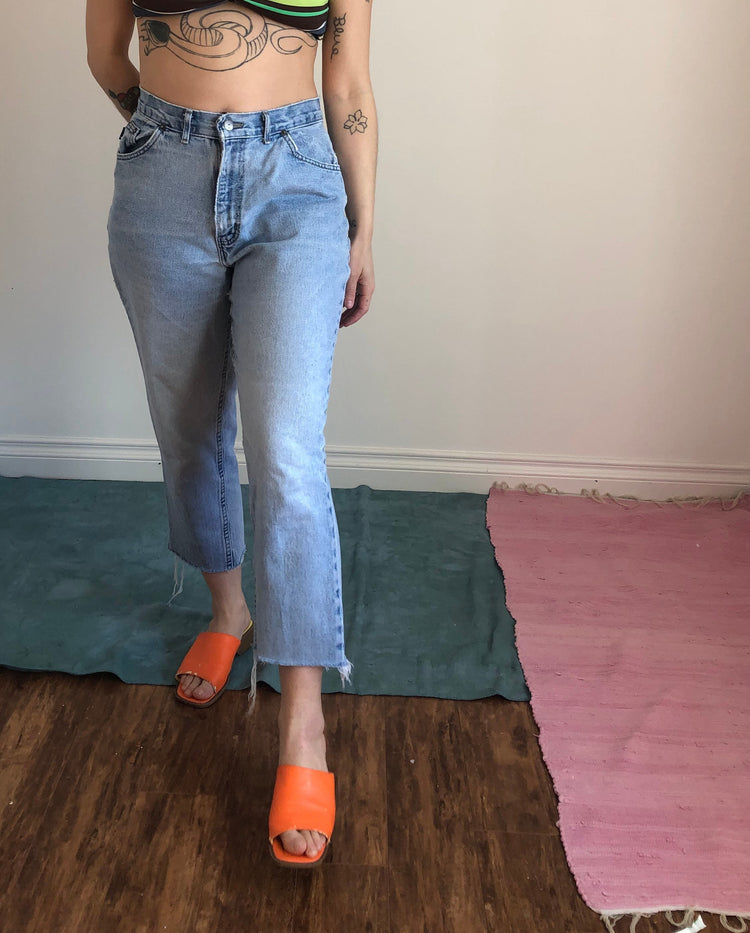 Cropped High Waisted Jeans